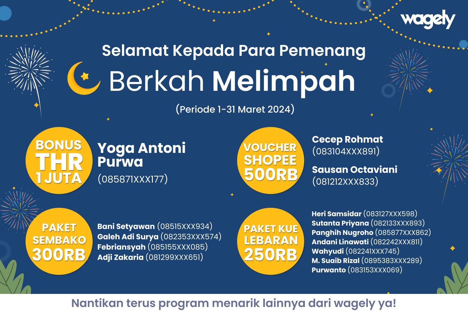 #BerkahMelimpah winners